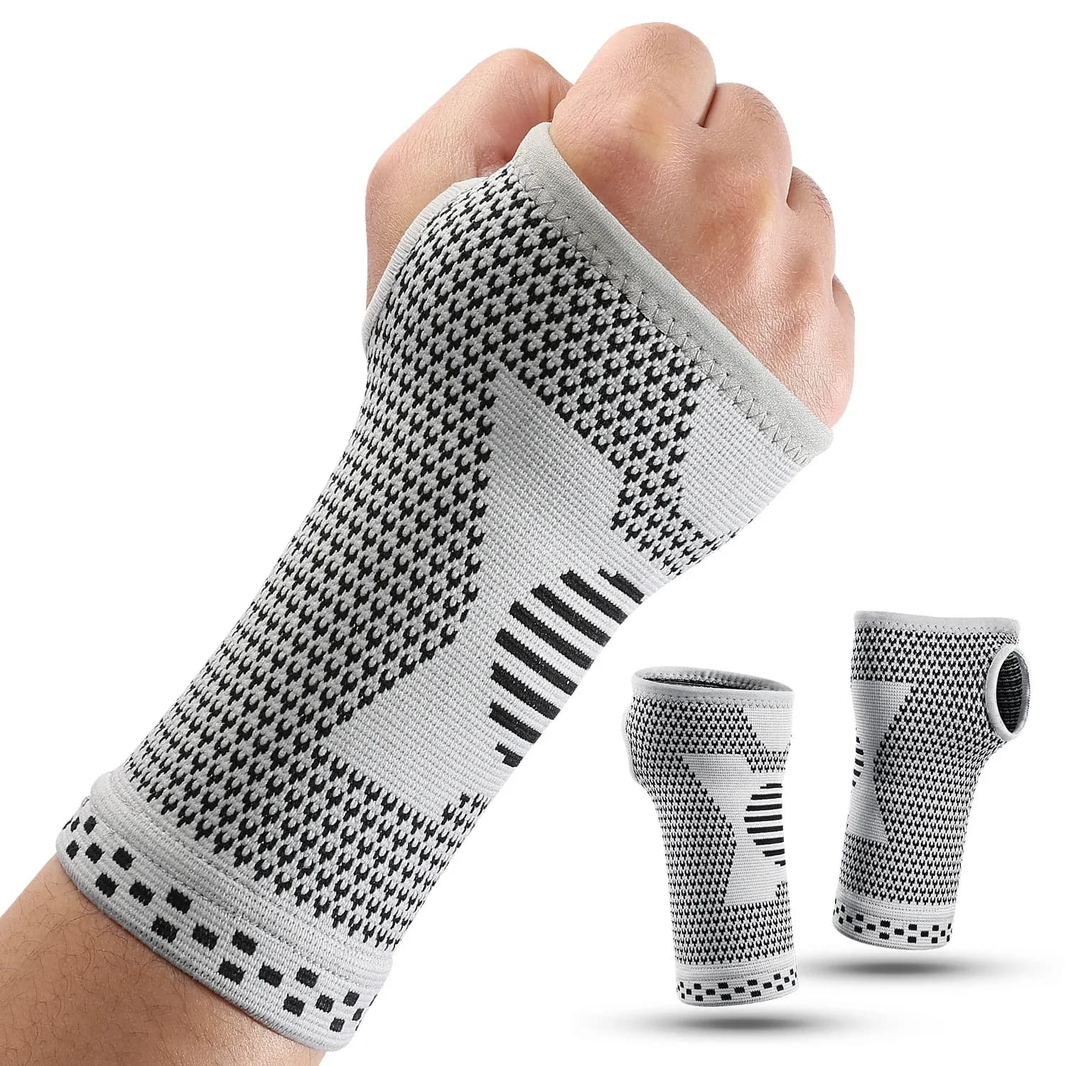1 piece of gym sports cuff wrist protection, palm protection, wrist support, adjustable wrist strap, compression gloves