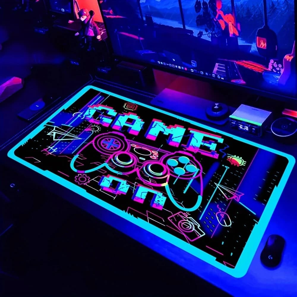 Tappetino per mouse modello Gamepad Tappetini per scrivania per laptop da ufficio di grandi dimensioni Tappetino per tavolo in gomma antiscivolo Tappetino per mouse da gioco Tappetini per tastiera per giocatori XXL