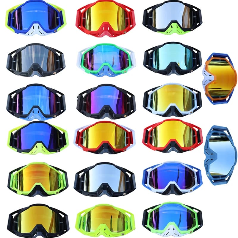 Occhiali da Moto per Motocross Enduro, Lenti HD Antiappannamento, Occhiali da Sole Antivento, Occhiali da Sci, Vendita all'Ingrosso