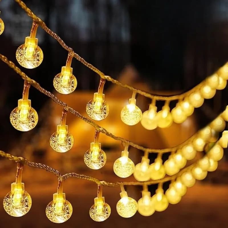 Luci a corda a sfera a LED Luci a corda alimentate tramite USB/batteria Luce da fata a globo per esterni per decorazioni natalizie da giardino di Halloween per matrimoni