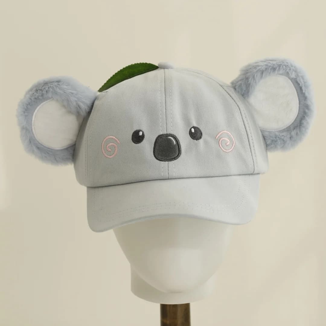 2026 Creative Cute cat Hat with Ears Nose UV Protection Kitty Baseball Cap Peaked Bowknot Lop Ear Rabbit Hat Girls