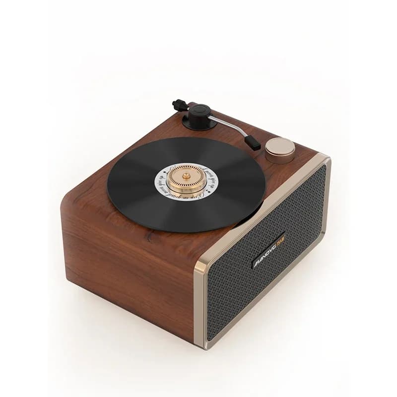 Macchina per karaoke Manovo C1 da 60 W con struttura in legno, 2 microfoni wireless e supporto per la regolazione dell'eco Scheda AUX/TF/USB/PC