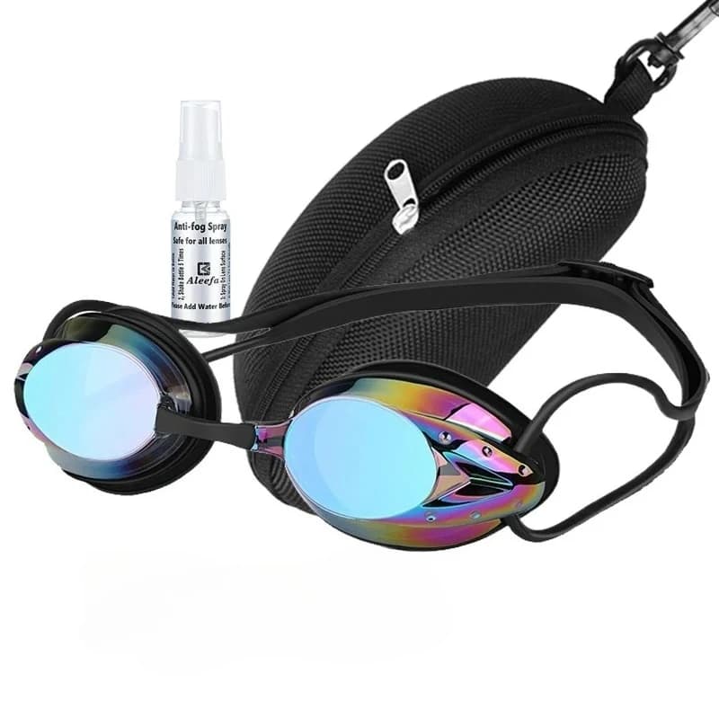 Running Swimwear - Anti-fog, UV Protection, Hydrodynamic Design, Quick Release Buckle, 3 Nose Clip Sizes (S/M/L) for Adult