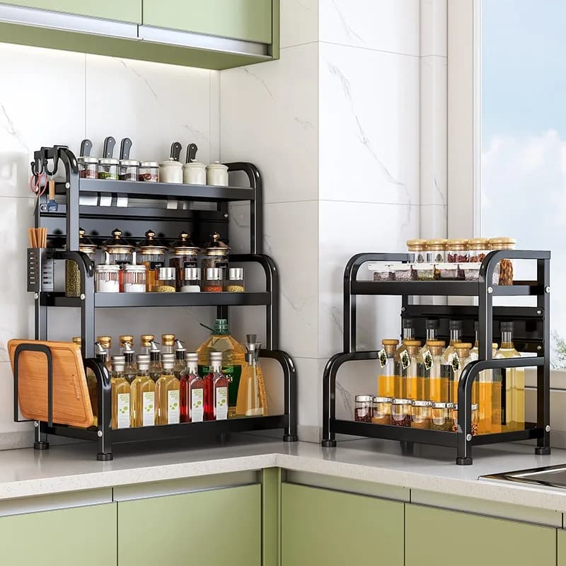 Kitchen seasoning rack, household knife holder, adhesive board rack, chopstick rack, carbon steel kitchen rack, kitchen supplies