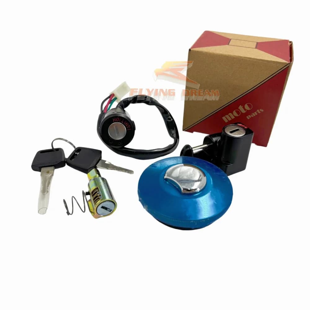 4 Wire ignition switch kit with Tank Carburet, Key, Helmet and Saddle for Mini Moto Monkey Z50 50A Z50J Z50R
