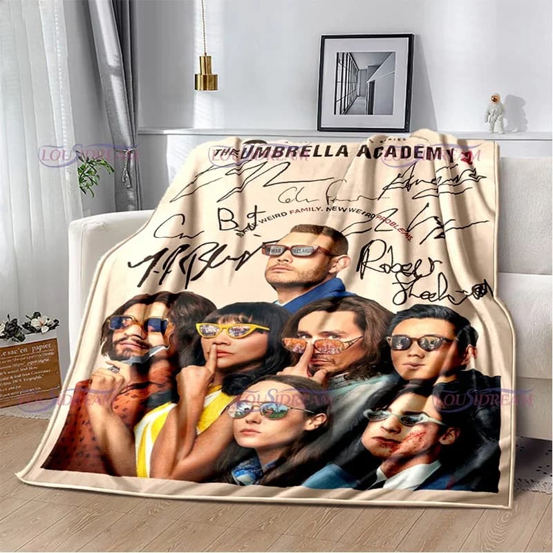 The Umbrella Academy coperta Fashion Cartoon Comics coperta di flanella Fluffy Fleece Throw coperta divano viaggio campeggio regalo