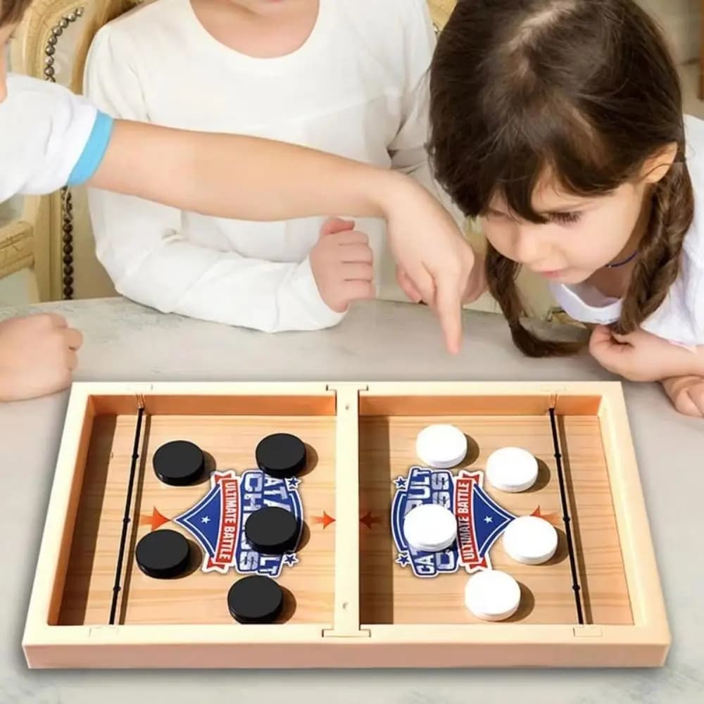 Tavolo da gioco Sling Chess, Hockey da tavolo, Gioco di scacchi interattivo genitore-figlio, Gioco rapido Sling, Divertente gioco da tavolo Sling in plastica