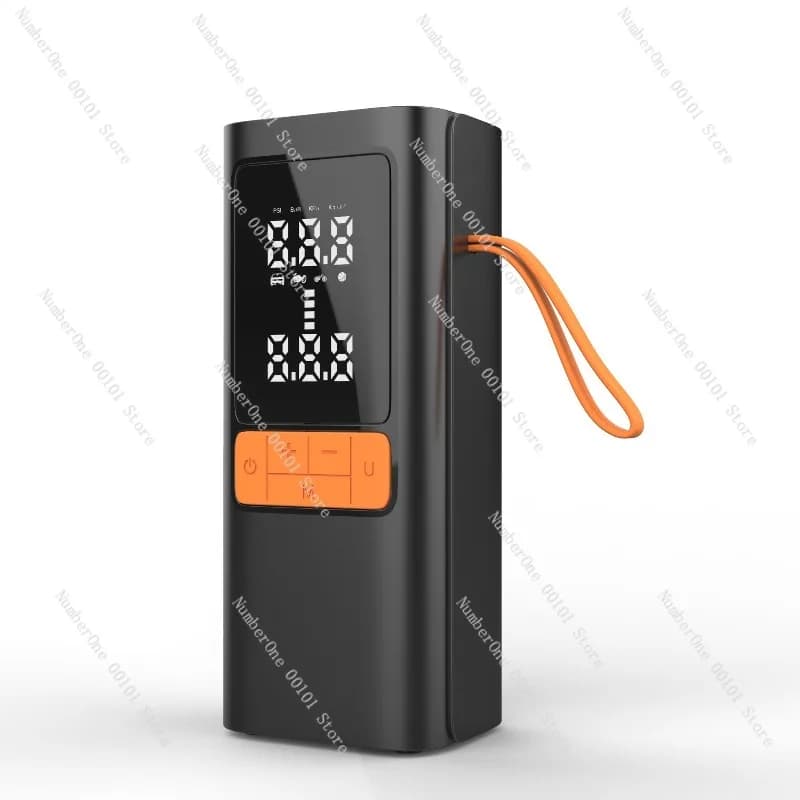 Compressore d'aria portatile ricaricabile per pneumatici auto, moto e biciclette, con spegnimento automatico e 22 cilindri.