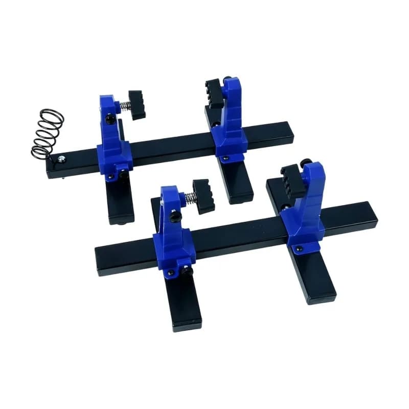 SOFT-Adjustable 360° Rotating PCB Holder With 2 Magnetic Helping Hands, Soldering Iron Stand& Circuit Board Clamp