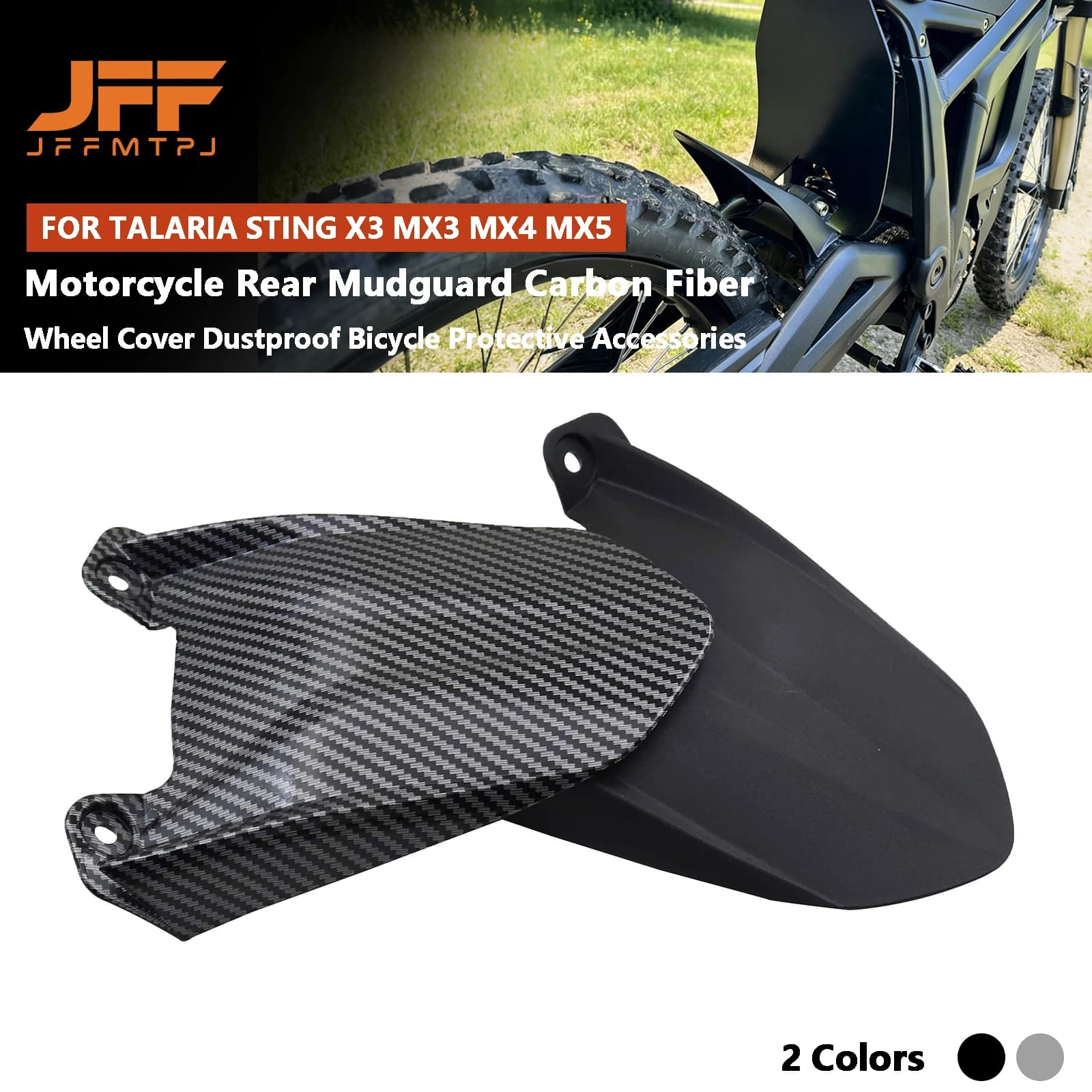 Motorcycle Rear Fenders Carbon Fiber Wheel Guards For Talaria Sting X3 MX3 MX4 MX5 5.0 6.0 8.0 Dirt Bike Protective Accessories