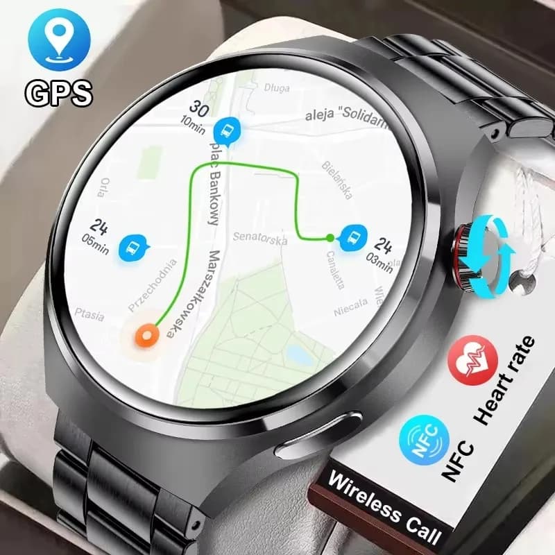Originl Watch4 Smart Watch 1.46 "HD AMOLED Schermo Built-in GPS traccia Frequenza cardiaca Chiamata Bluetooth Bussola Smart Watch Uomo 2025 Nuovo