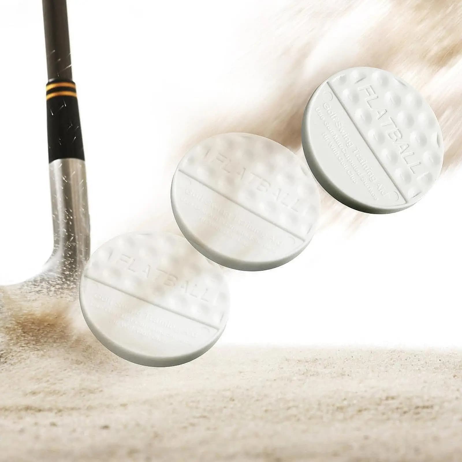 6x Palline piatte da golf Forniture per la pratica dell'oscillazione Aiuto per l'allenamento Allenatore di golf portatile Palline da allenamento per il campo di guida nel cortile