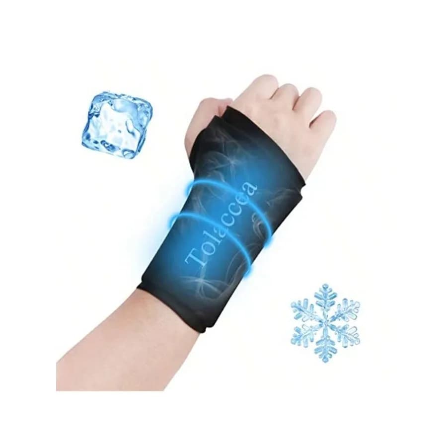 AWYYTolaccea Wrist Ice Pack Wrap And Heating Pad Microwavable Hot And Cold Therapy Wrist Brace For Pain Relief Of Carpal Tunnel