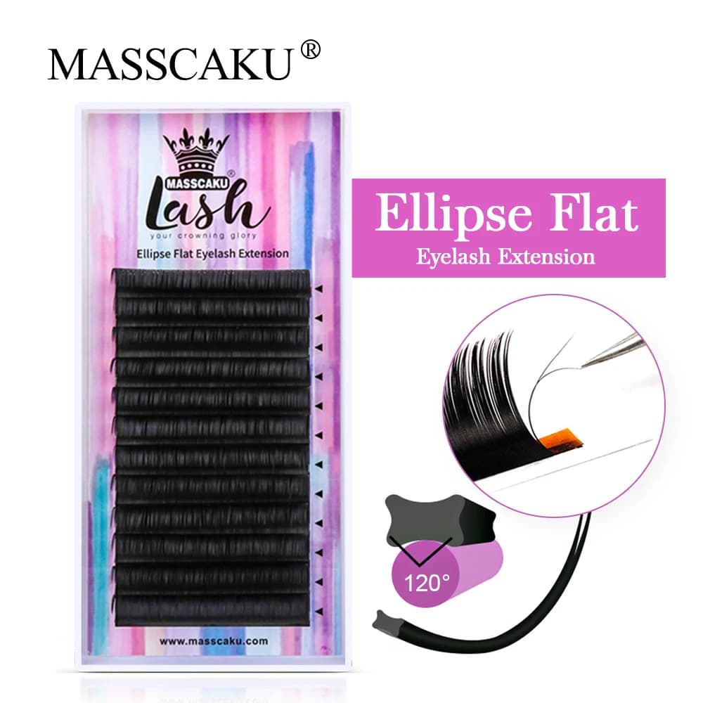 MASSCAKU Ciglia ellittiche Glamour e stravagante dall'aspetto flessibile Costo di lusso ma economiche Ciglia per artisti delle ciglia Make up Top Fornitore