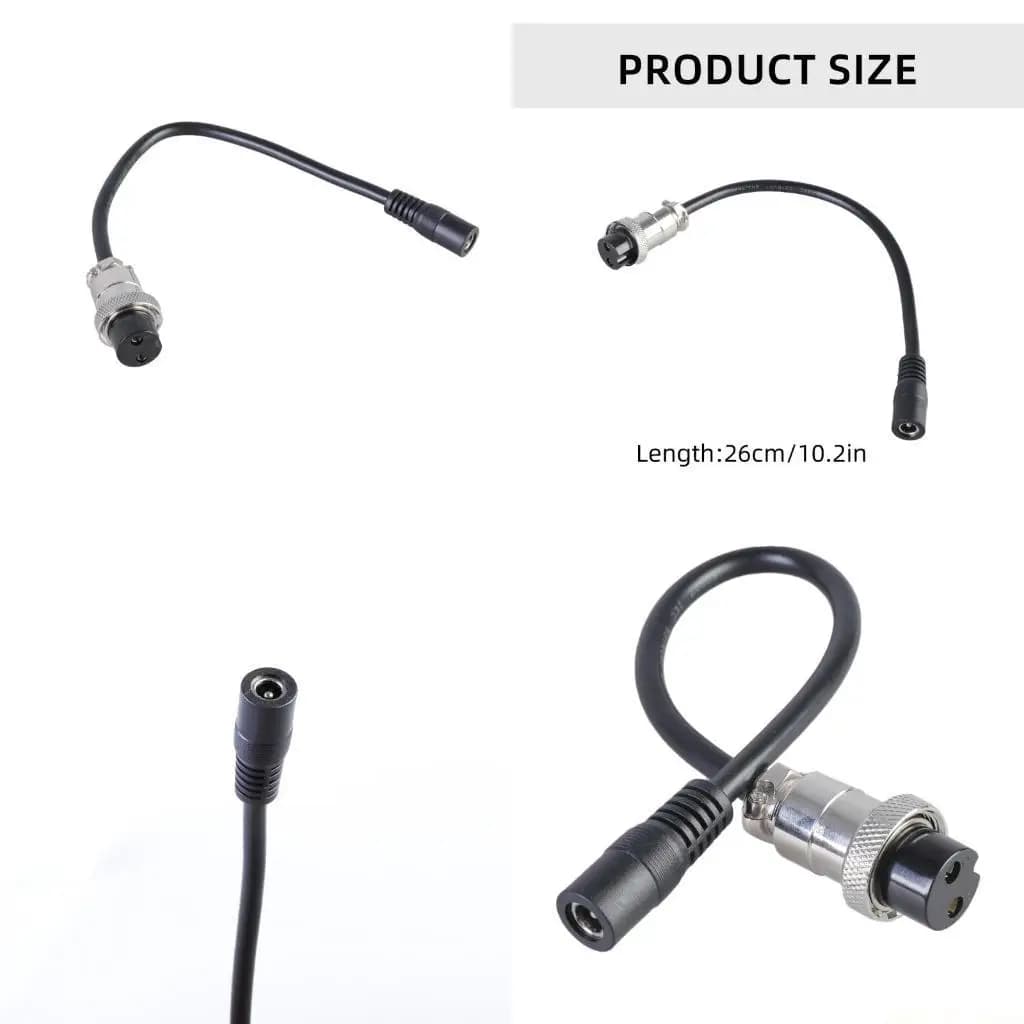 M5TD GX20 Cavo per aviazione femmina a 2 pin DC5521 Cavo adattatore per cavo elettrico ingresso per pannello solare portatile