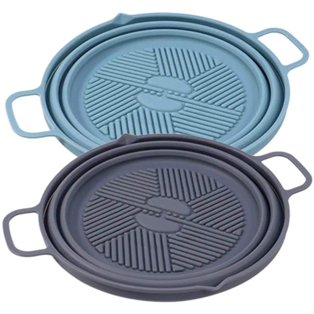 2 Pezzi Rivestimenti in Silicone per Friggitrice ad Aria, Teglie Antiaderenti Riutilizzabili per Airfryer