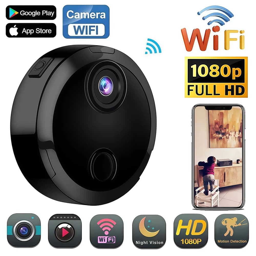 Mini HD 1080P WiFi Camera Wireless Surveillance Camera Night vision Remote smart home recorder Home Outdoor