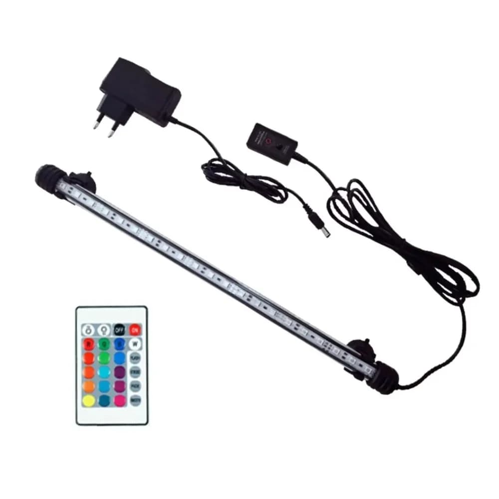 Lampada LED per Acquario da 43 Pollici con Telecomando, Multicolore, 16 Colori Cangianti, Sommergibile, con Timer per Piante Acquatiche