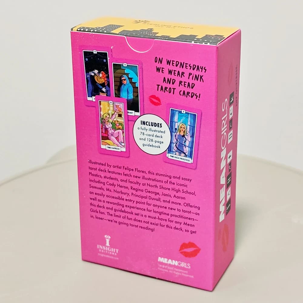 Mazzo di tarocchi Mean Girls da 12*7 cm - Con Regina George, Cady Heron e The Plastics - 78 carte completamente illustrate