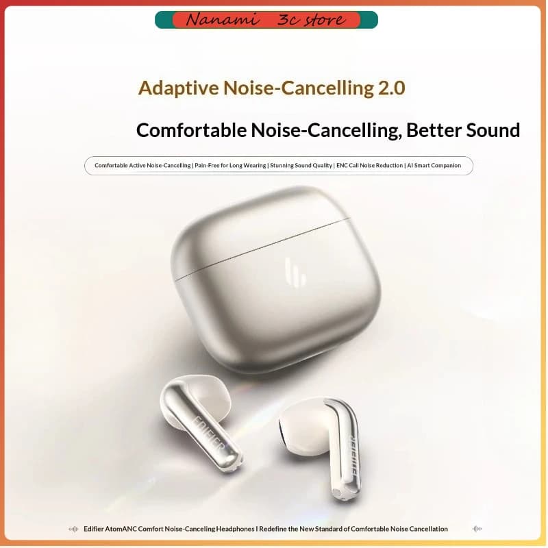 New Bluetooth Edifier Atom ANC 2 with 2 ENC microphones for noise deletion, Bluetooth 6.1 wireless sports headphones