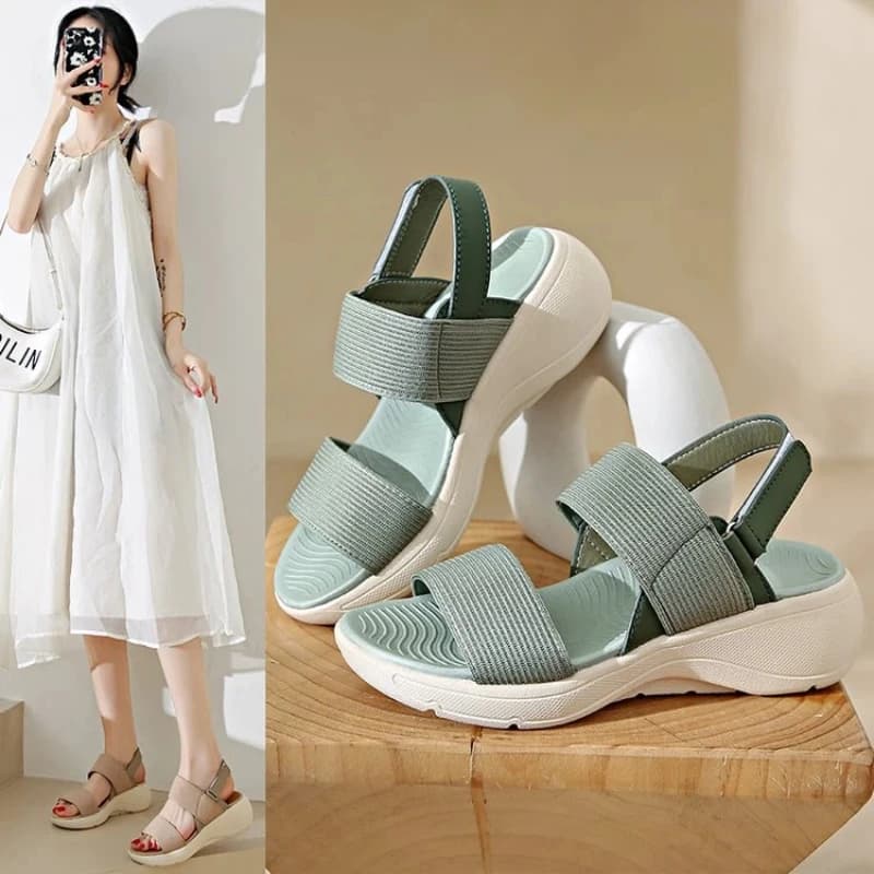 Women's Platform Sport Sandals Summer 2026 Comfortable Woman Shoes Fashionable Beach Green Sandal Black Sandalias De Mujer