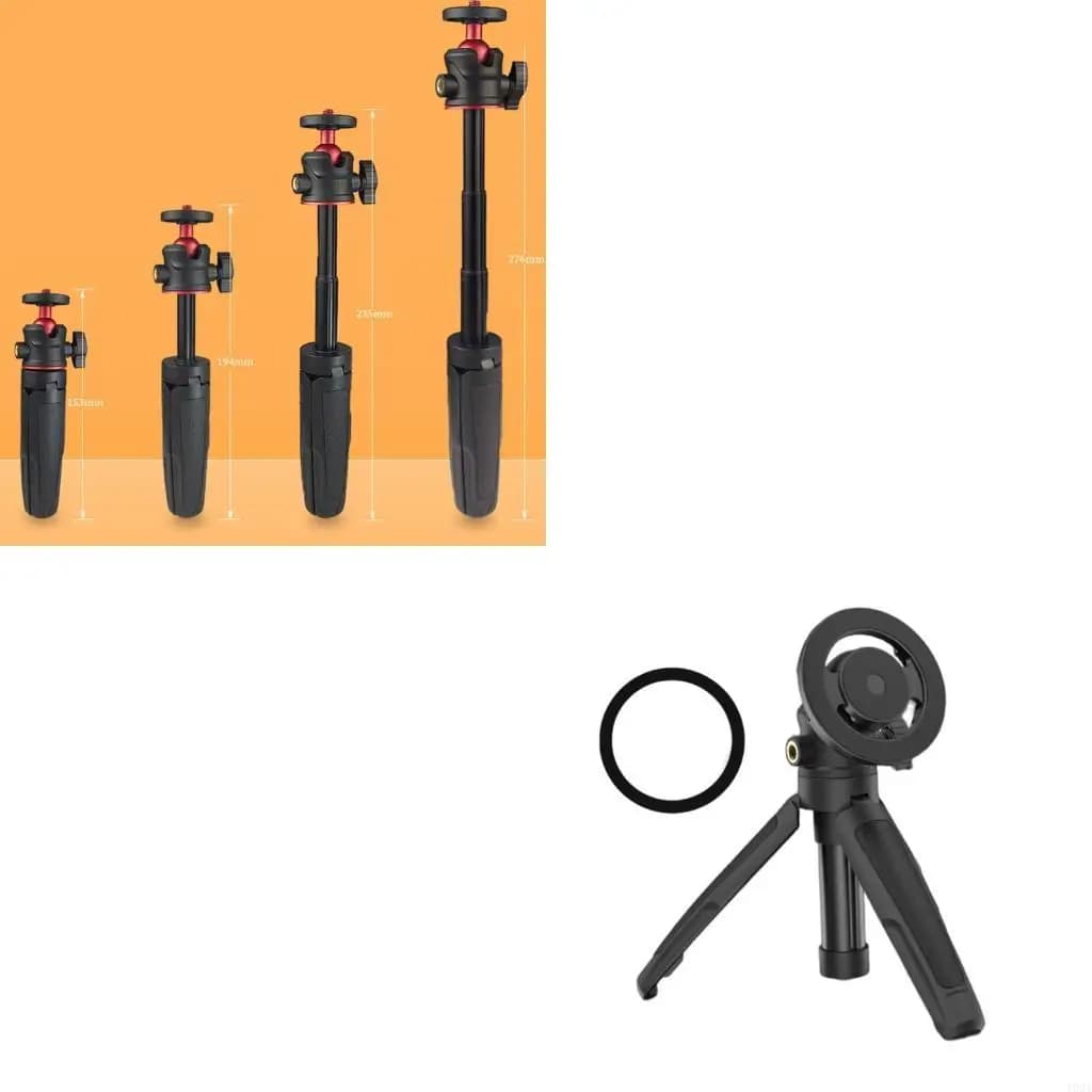 Treppiede con supporto estensione con base magnetica leggera 193A con lunghezza regolabile per telefono, perfetto per lo live