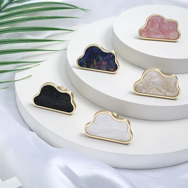 Maniglie cassetto armadio mobili maniglie da cucina per pomello dell'armadio cassetto porta mobili manopola da cucina Star Cloud Shape Shell