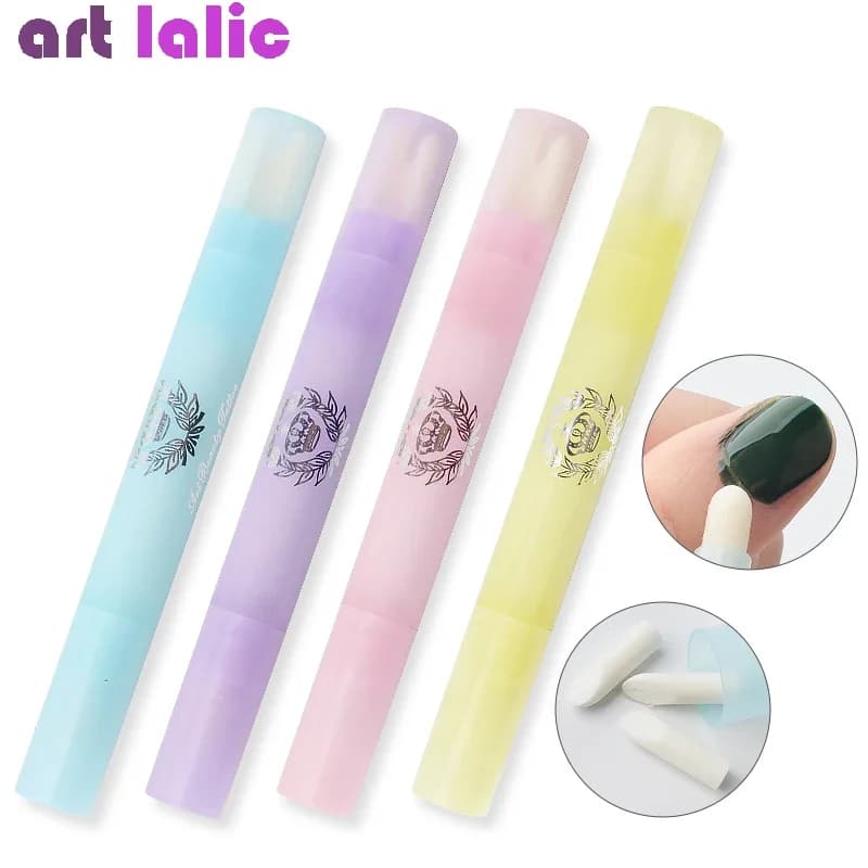 Strumento per manicure con penna per rimozione correttore smalto ricaricabile per nail art con punte di ricambio per cancellare gli errori