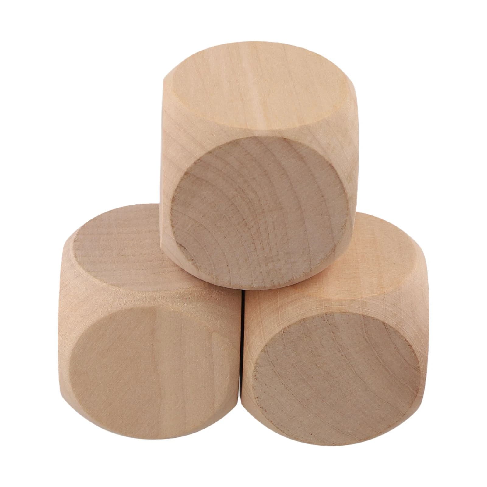 Dadi in legno grezzo fai da te per artigianato, blocchi quadrati in legno non finiti per stampa fai da te, per serate di gioco in famiglia e disegno