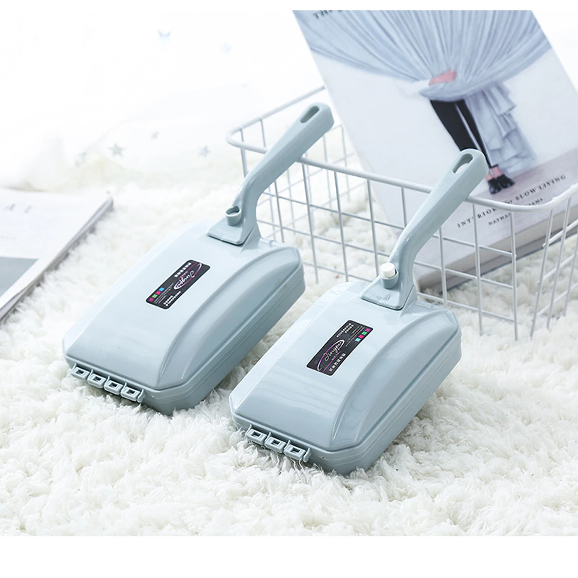 1 spazzola portatile a rullo per la rimozione di polvere e peli, ideale per pulire letti, tappeti, capelli e forfora, rimuovere il polvere.