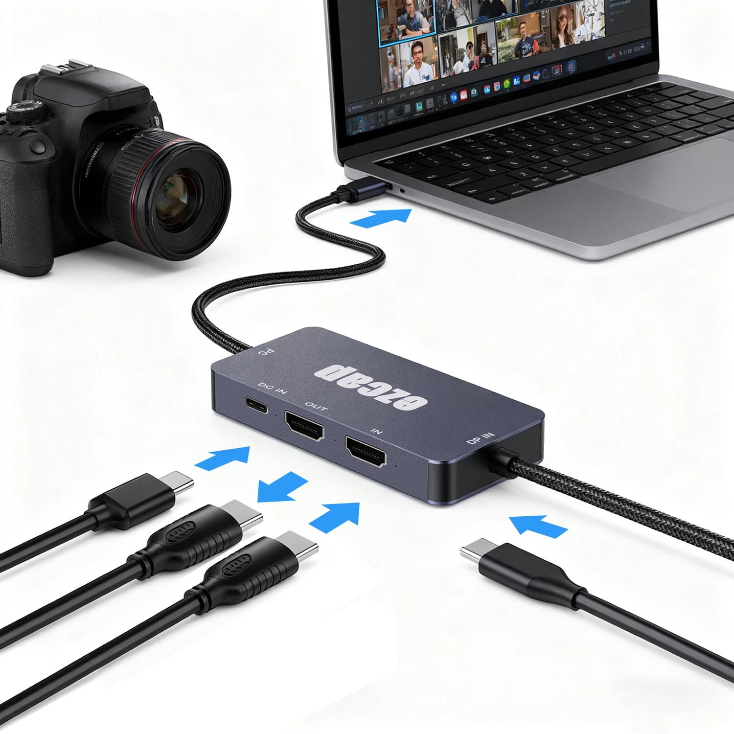 Scheda di acquisizione video HDMI 4K GameLink DP, dispositivo di streaming live per giochi e telecamere, registratore USB 3.0 Type-C audio/video per PC OBS