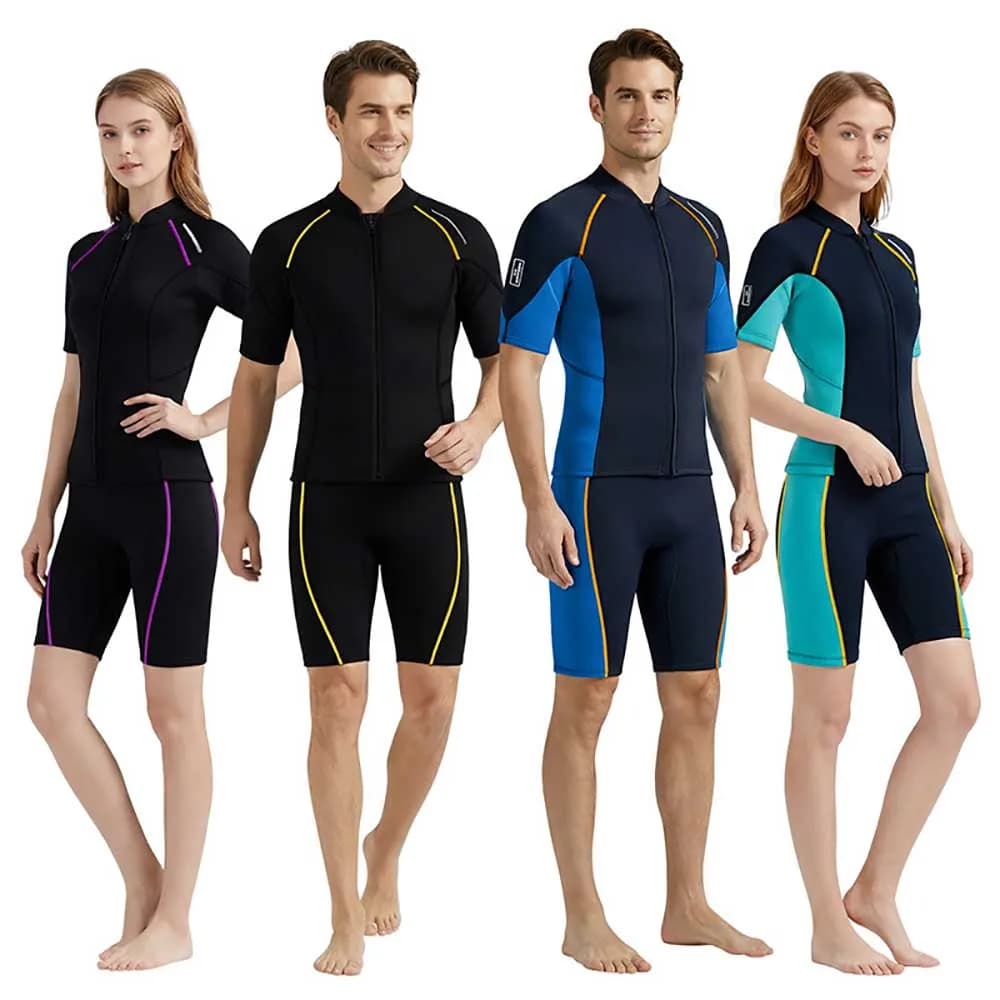 3mm Diving Suit Two-piece Wetsuit Men Women's Long-sleeved Cold-proof And Warm Top and Pants Snorkeling Surfing Swimsuit