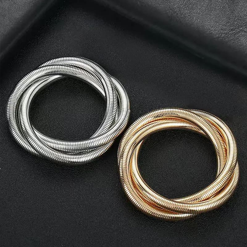 Multi-layer elastic wrapped bracelet, ins cool high-end design, delicate sparkling skin-brightening versatile piece, unisex style, luxury charm, bestie gift, limited edition edgy accessory