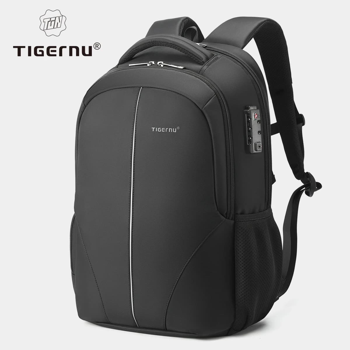 Zaini da viaggio Tigernu Zaino per laptop da 14-15,6-17 '' per uomo Zaino antifurto TSA Zaini in nylon Borsa per zaino da scuola Zaino