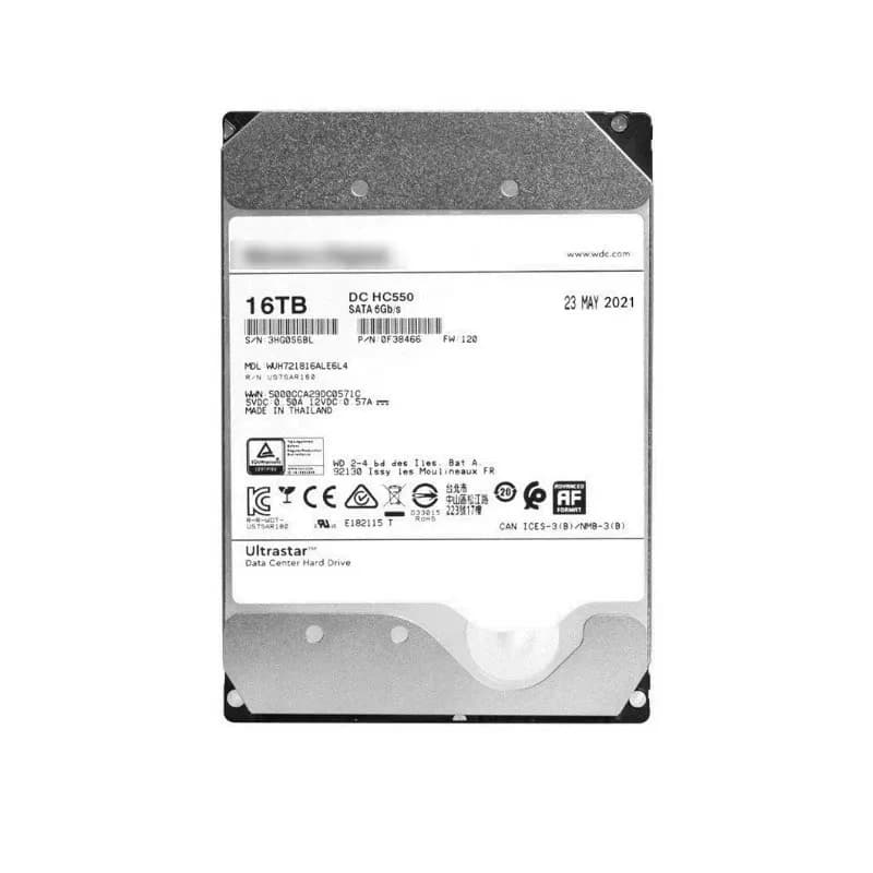 Monitoraggio NAS per archiviazione con disco rigido meccanico di classe enterprise HC550 HC530 HC330 10T 14T 16T 18T