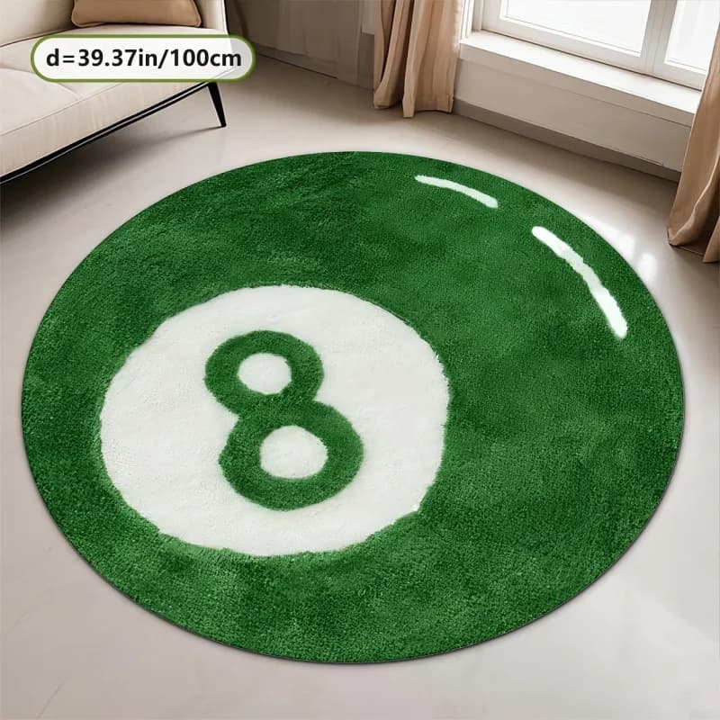Tappeto rotondo creativo VIKAMA per biliardo, morbido tappetino antiscivolo per soggiorno, camera da letto e ufficio, decorazione per la casa