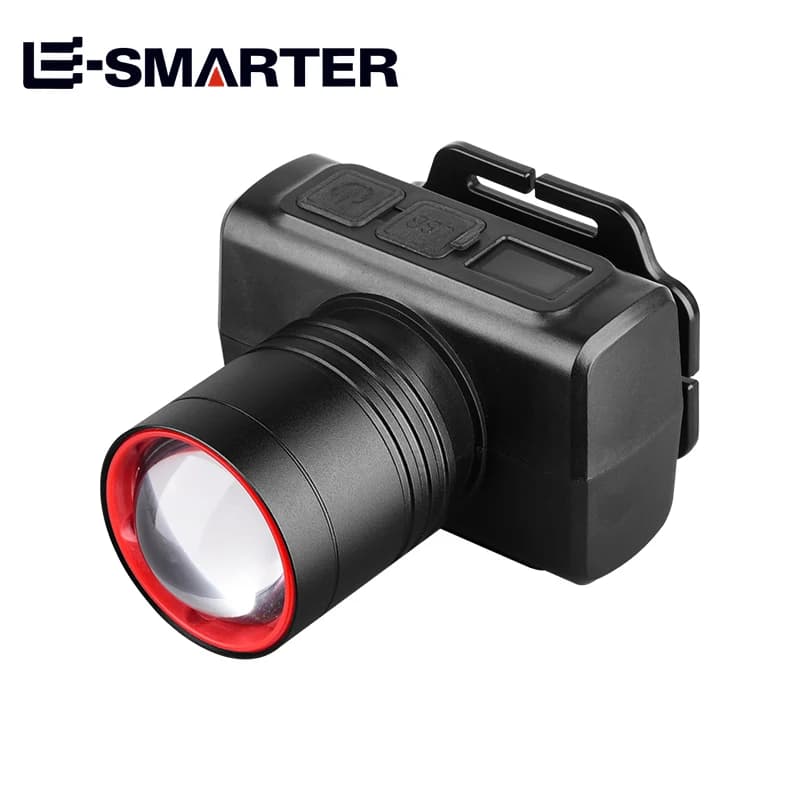 Faro LED ad alta luminosità con zoom digitale Faro di ricarica a luce forte per esterni Lunga durata per campeggio ed escursionismo