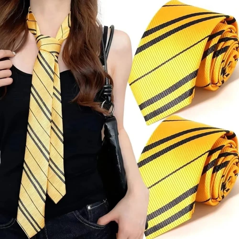 Chic Striped Tie Belt Adjustable Length Polyester Waist Strap Decorative Accessory Necktie Scarf Casual Wear