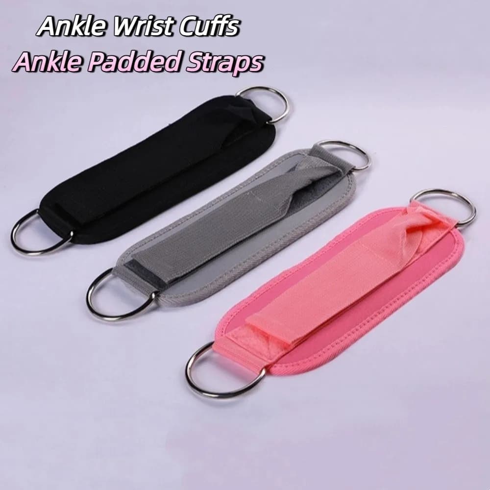 Cinturini con Anello a D per Caviglia e Polso per Esercizi Glutei con Macchina a Cavi, Ideali per Glutei, Imbottiti, a Compressione, Traspiranti