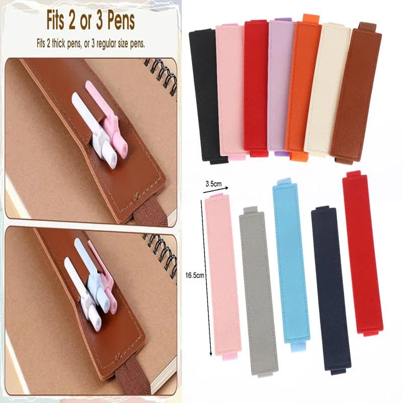 1PCS New PU Leather Elastic Notebook Band Holders Adjustable Pen Sleeve Pencil Pouch Holder Strap For Notebook Binder