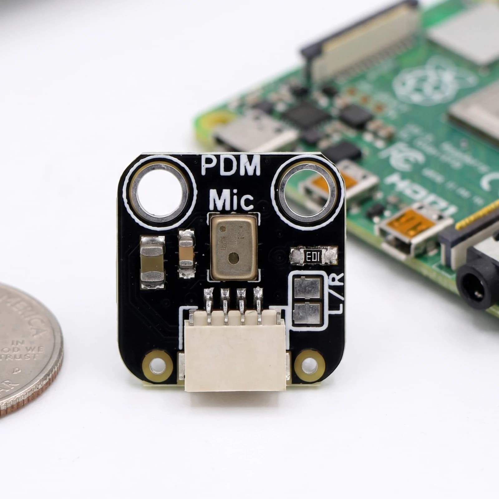 1.6V-3.6V Digital Audio Sensor High Sensitivity Low Noise Digital PDM Mic Module for Arduino Raspberry Pi and DIY Voice Projects