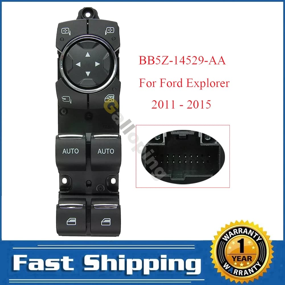 Front Left Power Master Window Control Switch Lifter Button For Ford Explorer 2011 2012 2013 2014 2015 BB5Z-14529-AA Car Parts