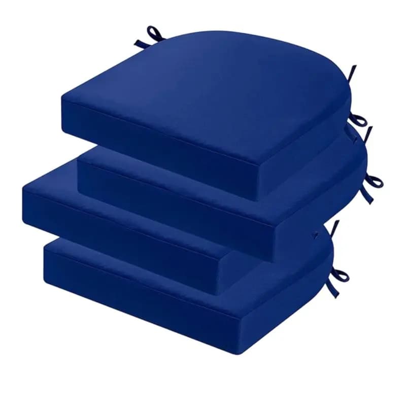 4Pcs Outdoor Chair Cushions Outdoor Cushions For Patio Furniture Outdoor Waterproof Gear Patio Chair Cushions With Ties-A00E