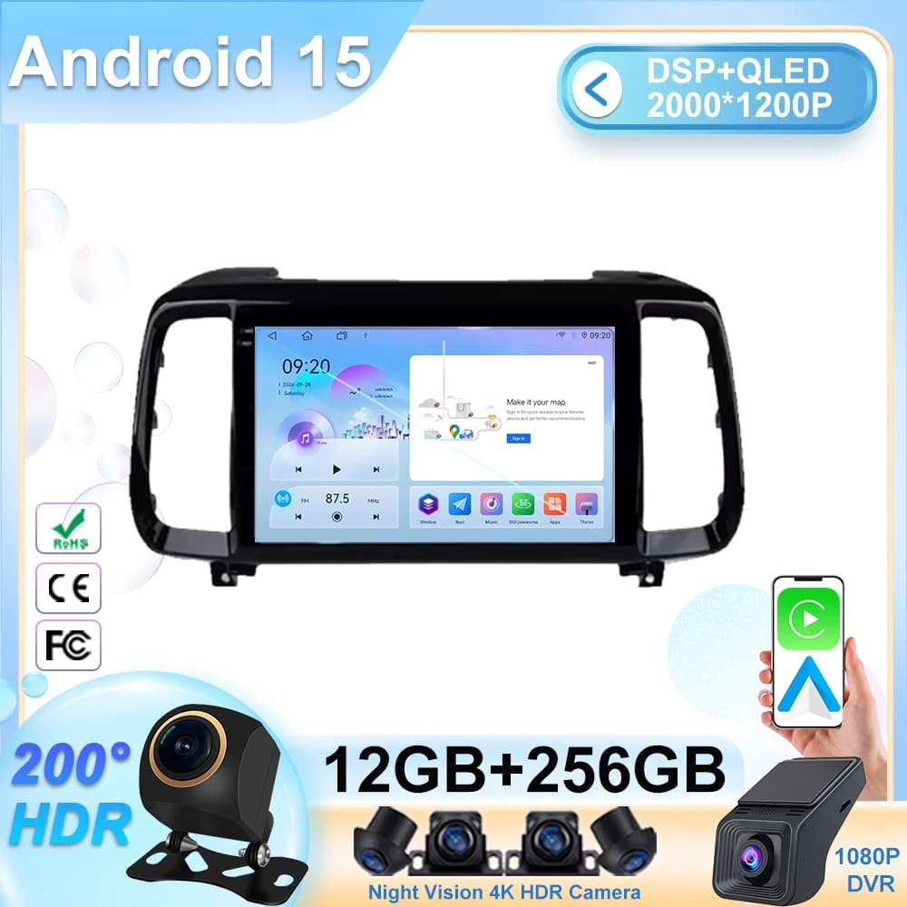 Per Hyundai Tucson 2 LM IX35 2018 5G Wifi Auto Dvd Ad alte prestazioni Android Auto radio Multimedia Carplay 2din Auto GPS Dash Cam