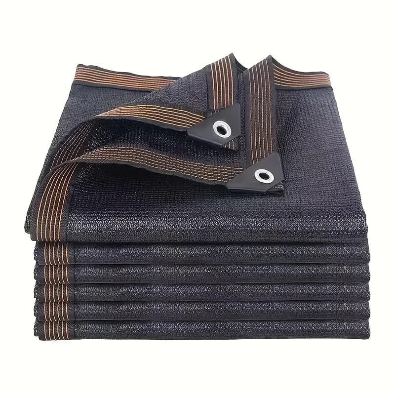 Network cover for sun protection in black fabric with eyelets, sunbed for pergola, greenhouse for plants, gardens, patio, canopy