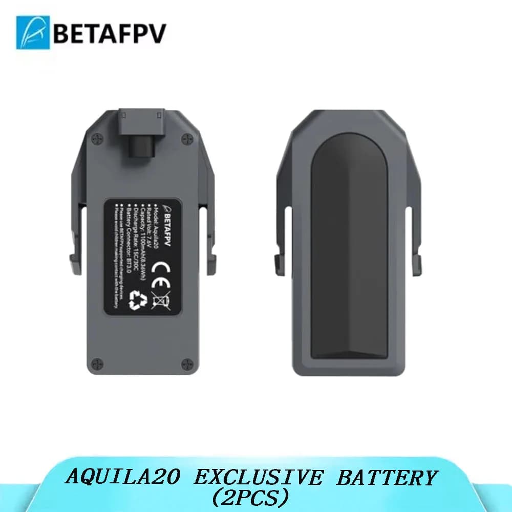 BeTAFPV Aquila20 2S HV 1100mAh dedicated smart battery, suitable for Aquila20 Whoop drones, with LED status indicator in real time.