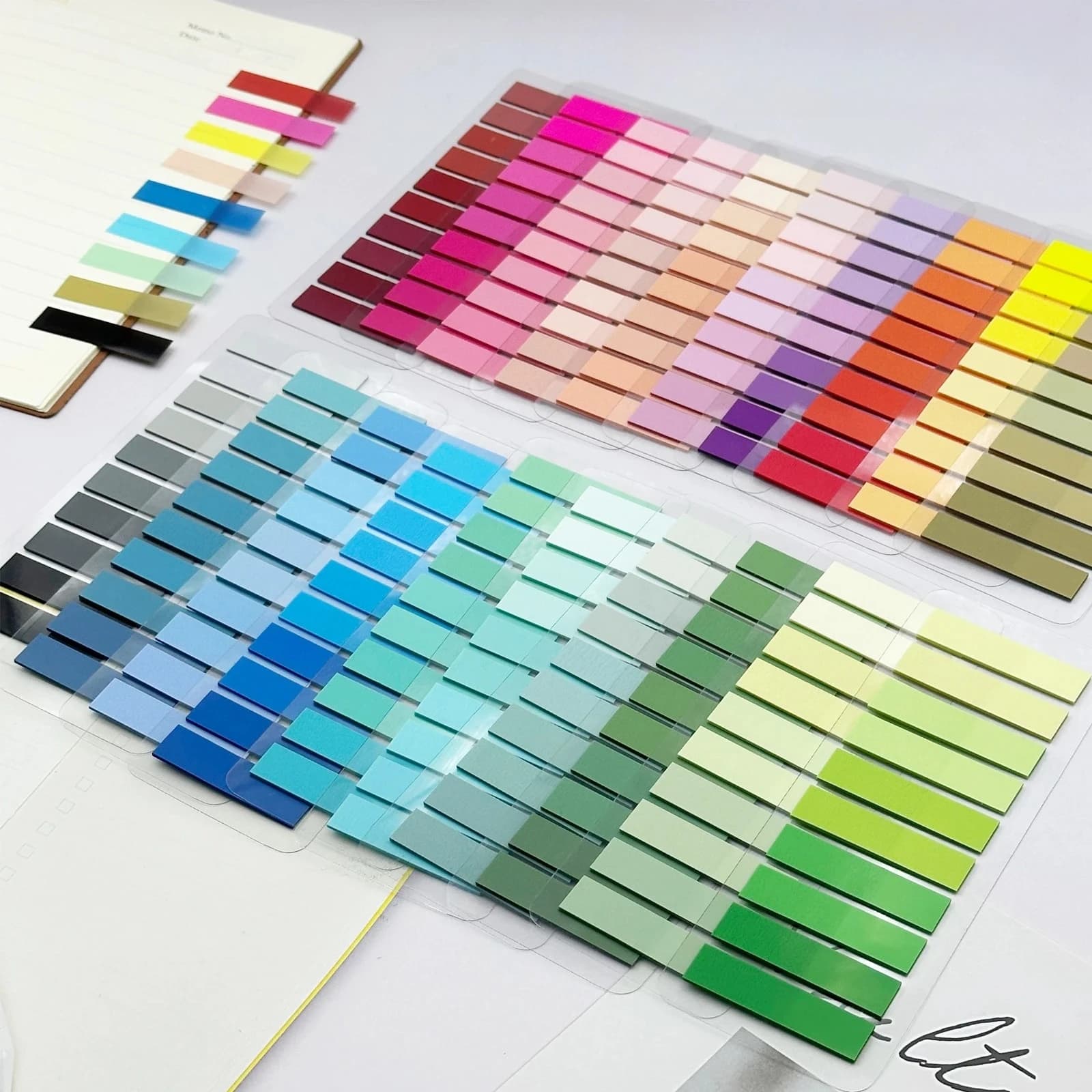 200 Pezzi Adesivi Colorati Trasparenti Fluorescenti, Etichette Indice, Bandierine, Note Adesive, Cancelleria, Regali per Bambini, Forniture per Scuola e Ufficio