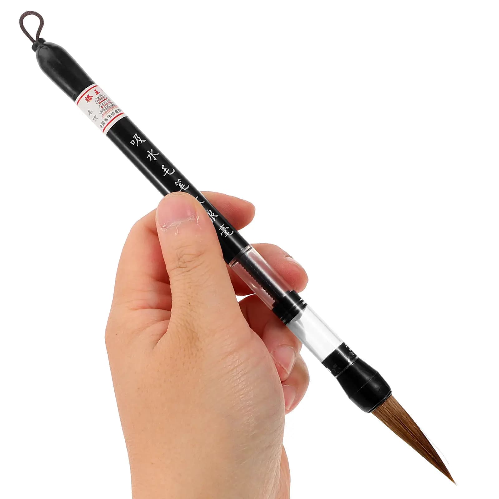 3Pcs Chinese Calligraphy Pen Set Traditional Wood Handle Brush Soft Tip Precision Stroke Control for Paper Silk Textiles