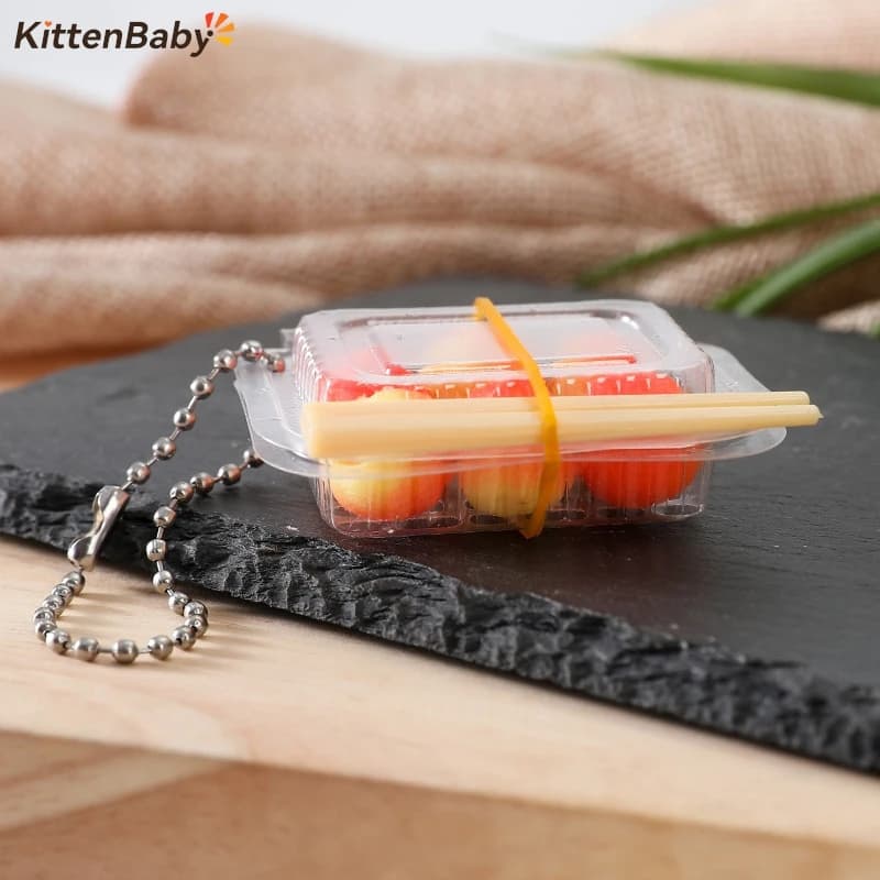 Simulazione da asporto giocattolo casa delle bambole Lunch Box Mini House Adornments Lunch Box accessori per la casa delle bambole modello di scatola di frutta