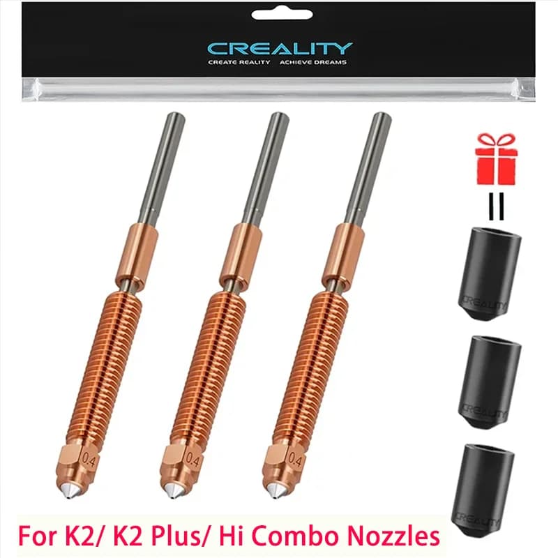 1/2/3PCS Creality Original K2/K2 Plus Nozzles Unicorn Quick-Swap Nozzle Kit with Silicone Socks, for K2 Plus/Creality Hi 3D prin